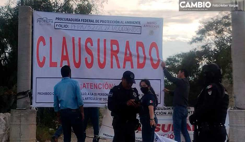 PROFEPA clausura relleno sanitario de Santa María Coapan en Tehuacán