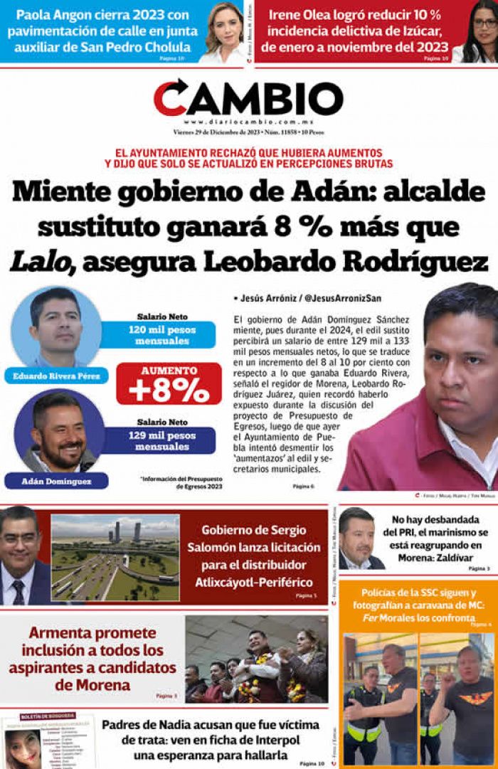 Miente gobierno de Adán: alcalde sustituto ganará 8 % más que  Lalo, asegura Leobardo Rodríguez