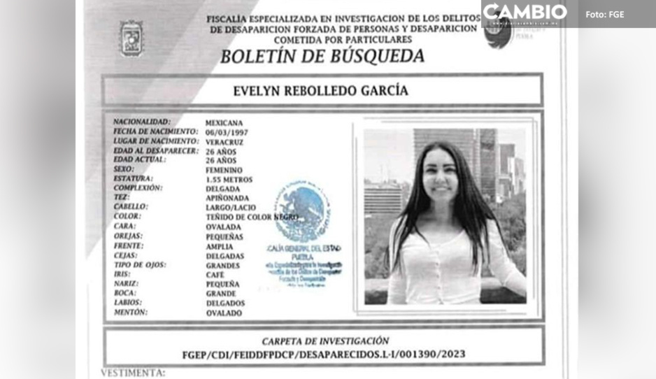 Desaparece Evelyn Rebolledo de 26 años en Ciudad Judicial ¡Ayuda a localizarla!