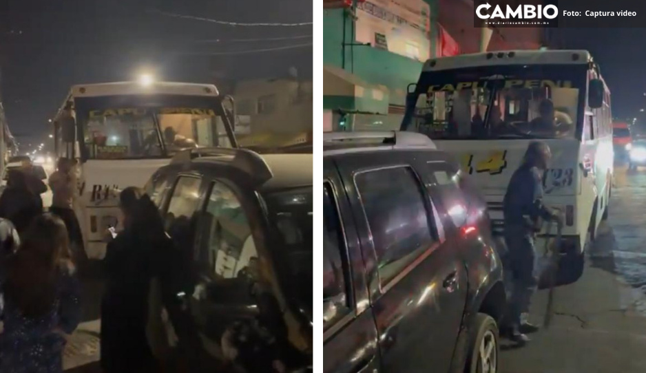 Choque entre camioneta y ruta 44 provoca tráfico y acalorada discusión en la Humboldt (VIDEO)