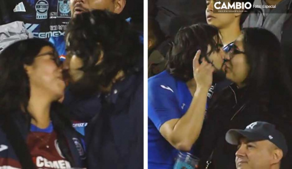 ¡Juego Peligroso! Aficionado del Cruz Azul es captado en VIDEO besando a su novia y luego a su amiga