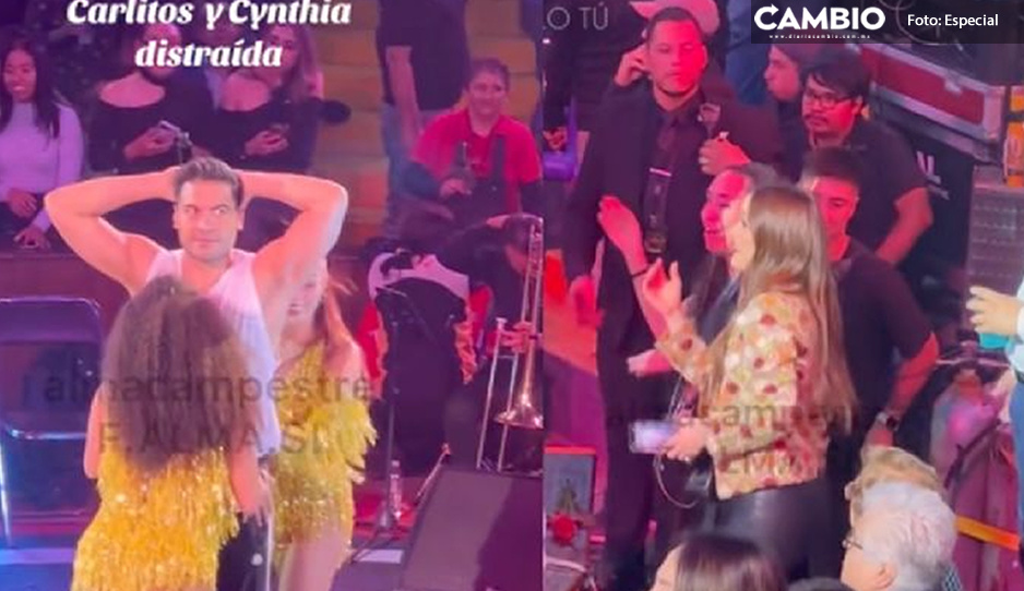 Mujer le baila sensualmente a Carlos Rivera y esta fue la reacción Cynthia Rodríguez (VIDEO)