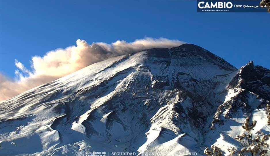 ¡Helados días! Popocatépetl y el Iztaccíhuatl se visten de blanco