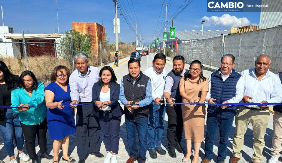 Filomeno Sarmiento cumple con pavimentación de circuito de vialidades en Cuautlancingo