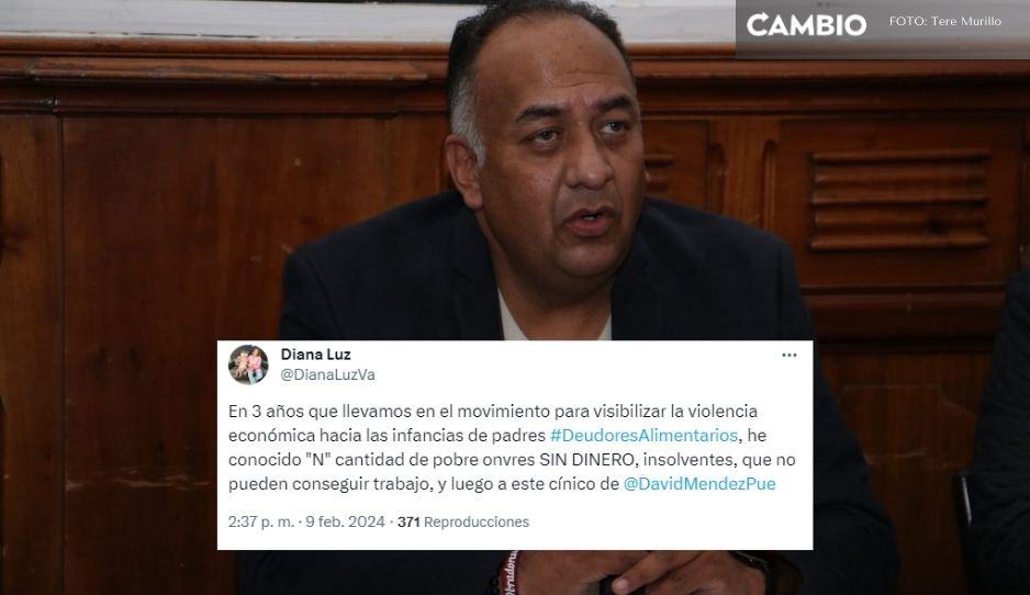 Activista llama &#039;cínico&#039; a David Méndez tras asegurar que sus hijos sí reciben pensión