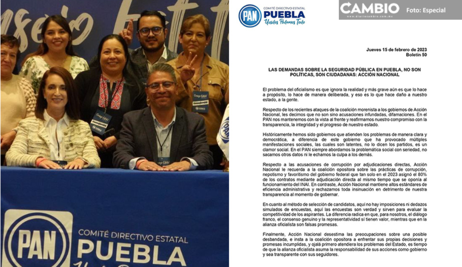 PAN estatal asegura que acusaciones de Morena le tienen sin cuidado por ser falsas