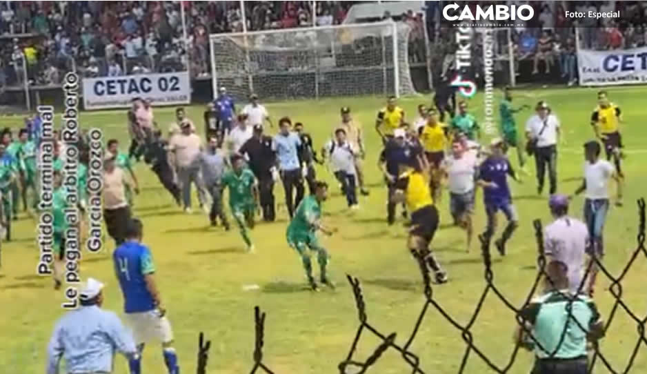 Ex &aacute;rbitro de la Liga MX es correteado durante partido en Hidalgo (VIDEO)