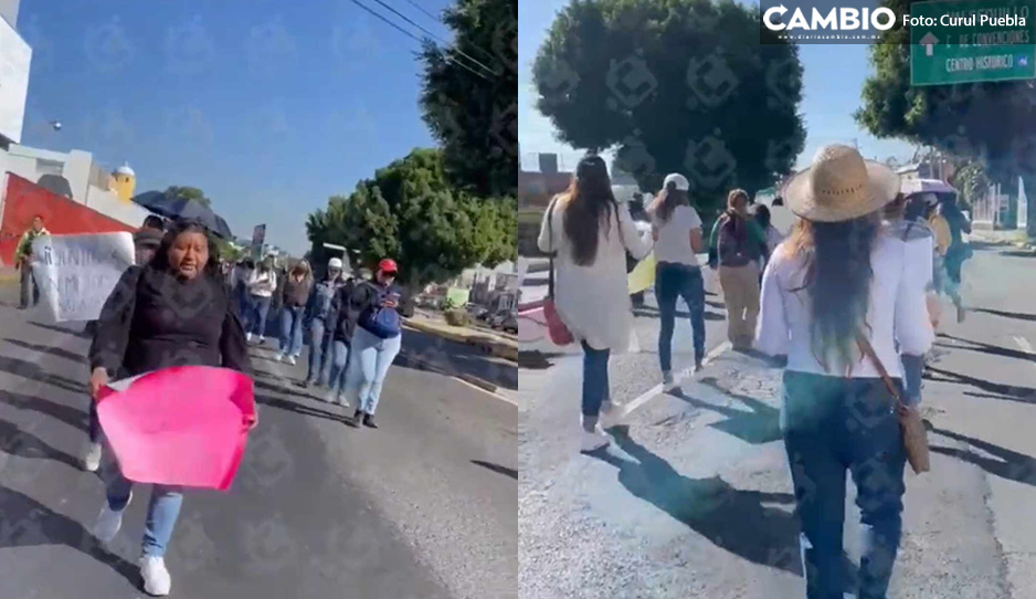 Maestros desquician el tráfico en Bulevar 5 de Mayo; exigen pago retroactivo