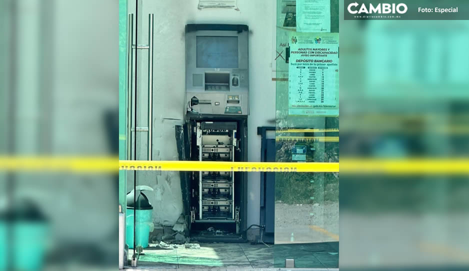 Ladrones se llevan dinero del cajero del Bienestar en Izúcar