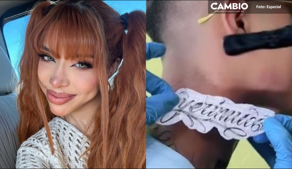 Aplica un &quot;Belinda&quot;; fanático se tatúa el nombre de Yeri Mua en el cuello (VIDEO)
