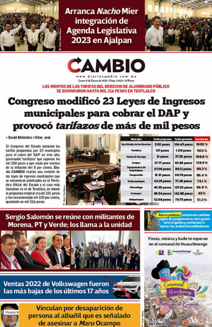 Congreso modificó 23 Leyes de Ingresos municipales para cobrar el DAP y provocó tarifazos de más de mil pesos