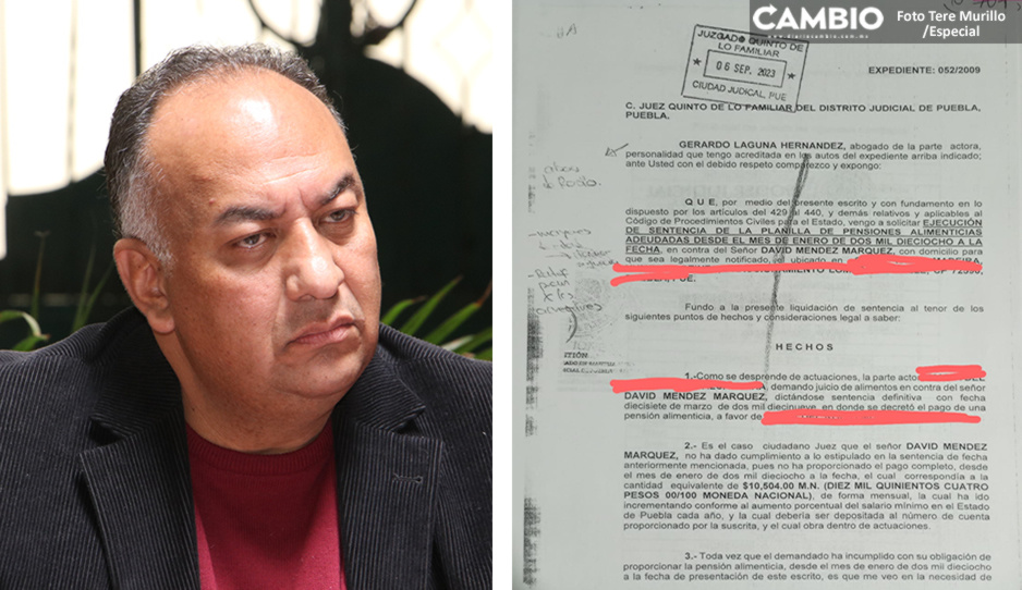 David Méndez deudor alimentario: acusan a morenista de deber más de 600 mil pesos de pensión alimenticia a su hijo