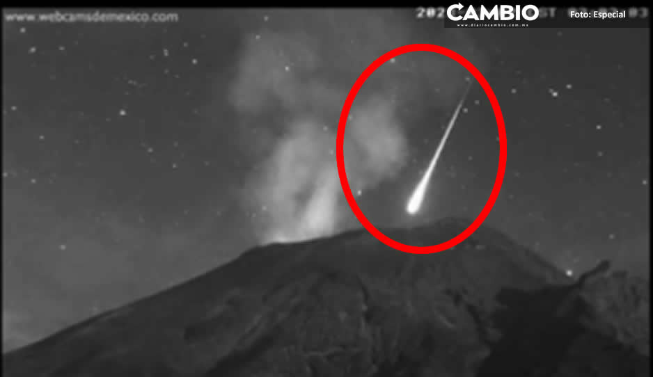 ¡Impactante! Captan estrella fugaz en el cráter del volcán Popocatépetl (VIDEO)
