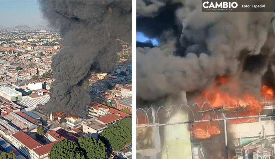 VIDEOS IMPRESIONANTES: Así se vio el voraz incendio en bodega de calzado en Tepito