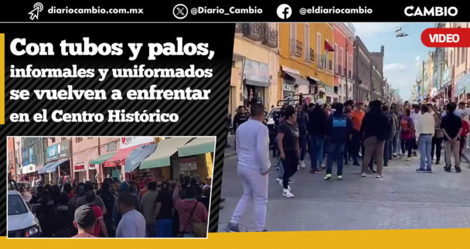 Reabren el Centro y se convierte en campo de batalla: ambulantes se enfrentan con policías