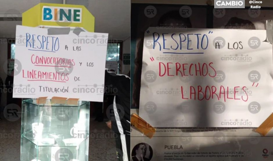 Maestros del BINE toman la direcci&oacute;n general; piden respetar los derechos laborales
