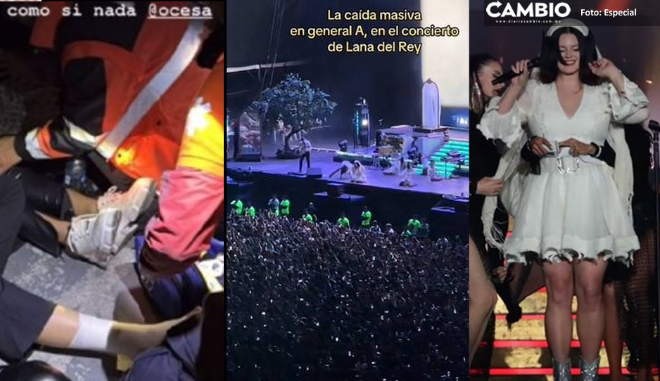 ¡Auch! Así fue la caída masiva de fans en el concierto de Lana del Rey en México (VIDEOS)
