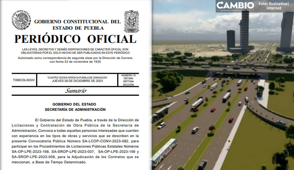Lanzan licitación para construcción del distribuidor vial en la Atlixcáyotl