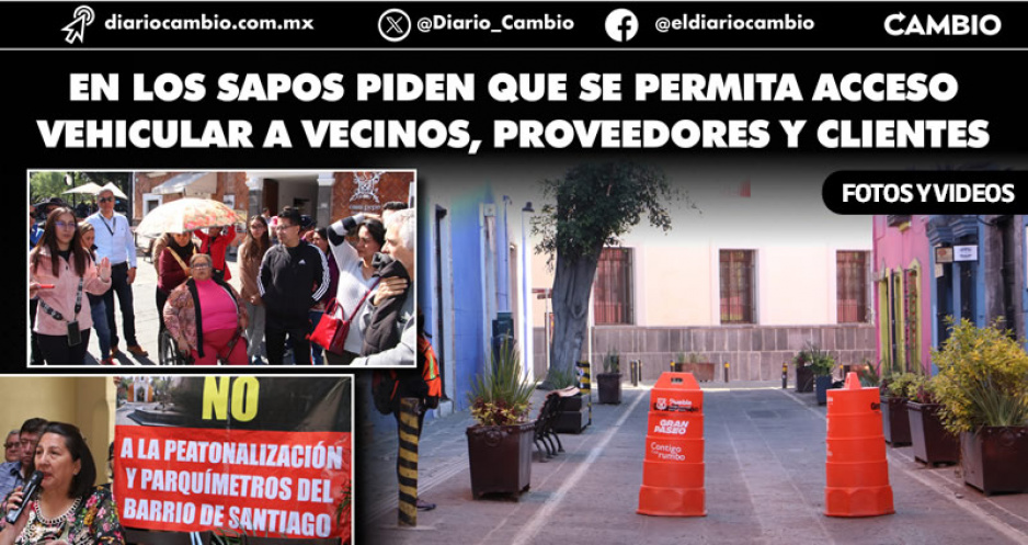 En medio de inconformidades, inician pruebas de peatonalización en Los Sapos y Santiago