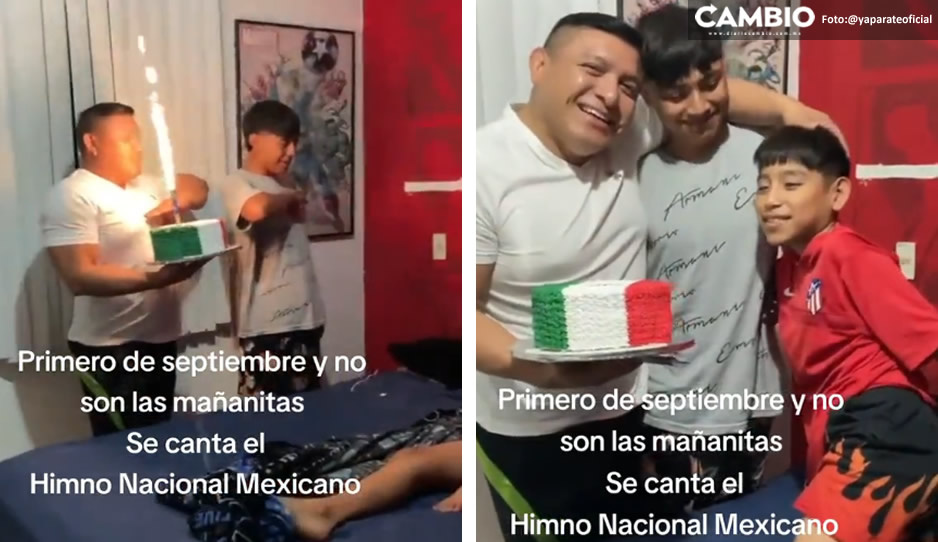 VIDEO: ¡Saludar ya! Papá celebra cumpleaños de su hijo poniéndole el himno nacional