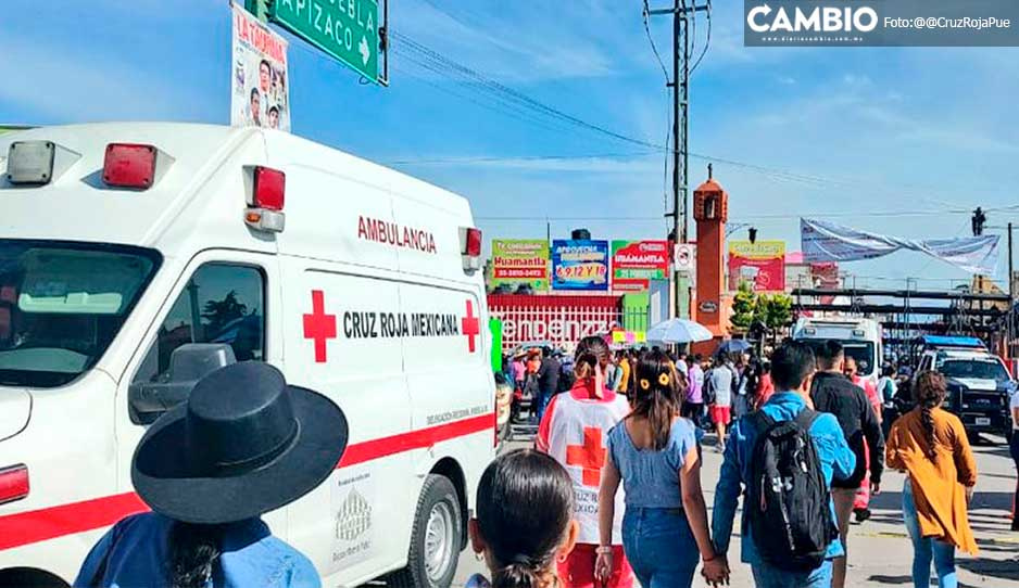 Cruz Roja de Puebla brinda apoyo en la Huamantlada