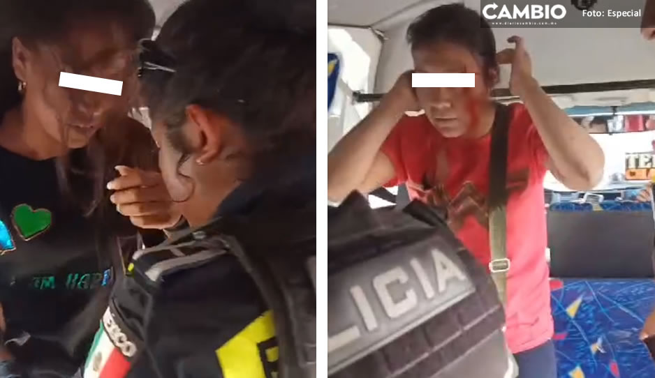 Por el “amor” de un hombre, mujeres se desgreñan a bordo del transporte público en Xilotzingo (VIDEO)