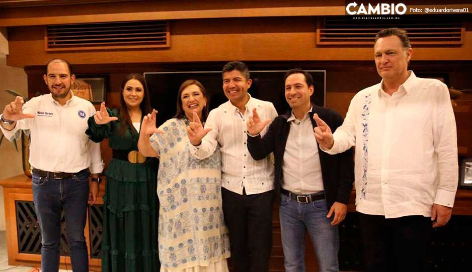 Lalo Rivera se reúne con Xóchitl Gálvez, Marko Cortés y gobernadores del PAN
