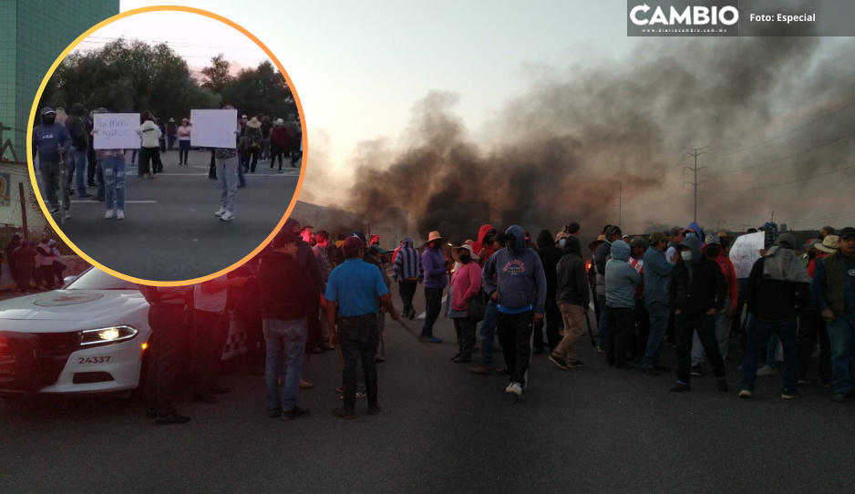 ¡Precaución! Pobladores de Xalmimilulco cierran la autopista México-Puebla (VIDEO)
