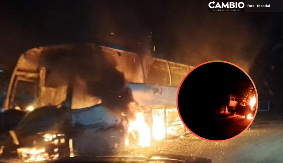 Comando armado aterroriza Tabasco: quema un autobús y una camioneta