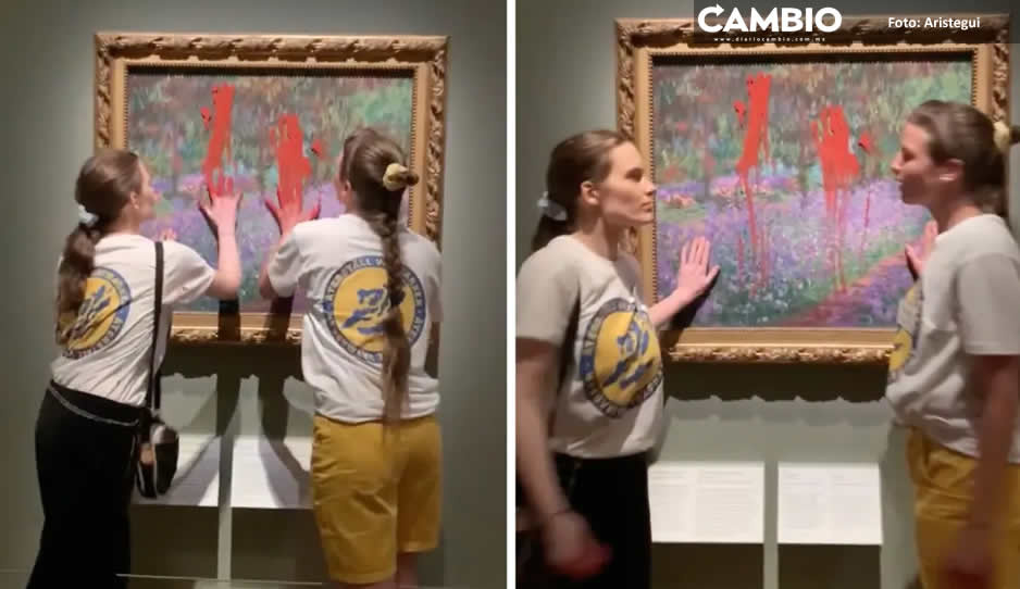 Activistas manchan cuadro de Monet en protesta por la crisis climática