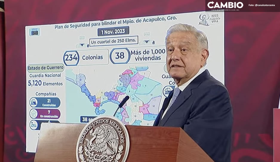 Anuncia AMLO plan de seguridad para Acapulco con 10 mil elementos de la GN