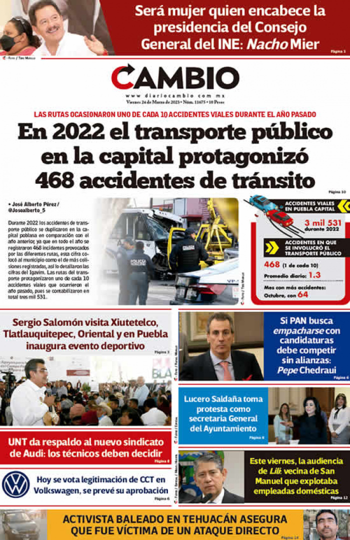 En 2022 el transporte público en la capital protagonizó 468 accidentes de tránsito