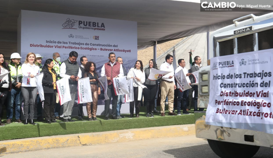 Sergio Salomón da inicio a construcción del distribuidor Atlixcáyotl-Periférico (VIDEO)