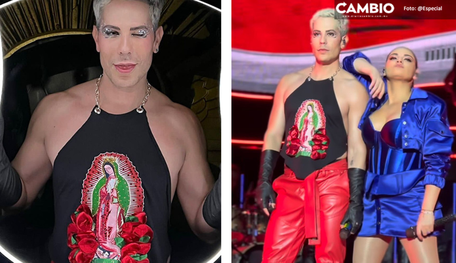 Christian Chávez usa polémica playera de la Virgen de Guadalupe en concierto de RBD (VIDEO)