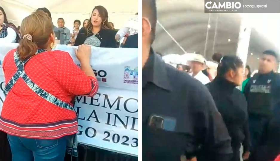 VIDEO: Angélica Alvarado ignora reclamos de ciudadana sobre agresión policial en Huejotzingo