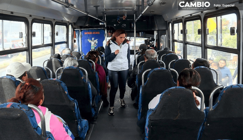 Paola Angon supervisa operativos de prevención de asaltos en transporte público de Cholula