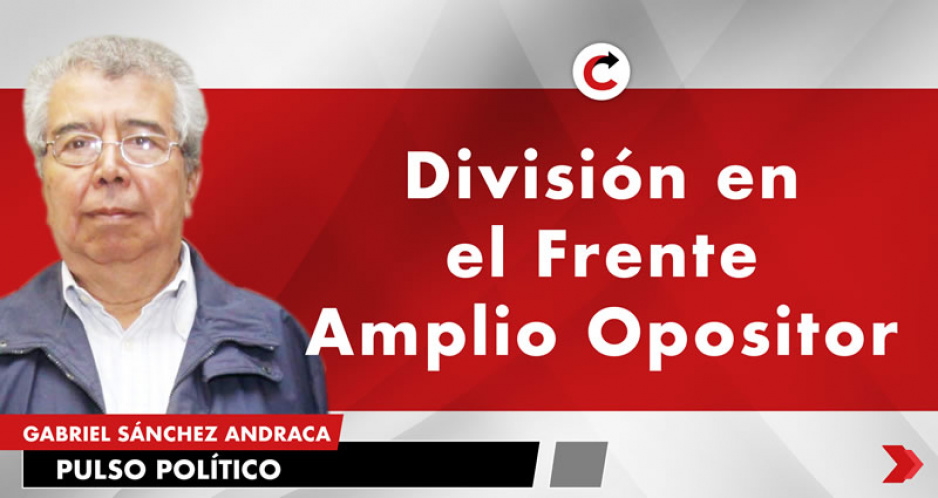 División en el Frente Amplio Opositor