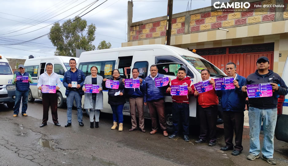 Impulsan campaña contra el acoso en el transporte público en San Pedro Cholula