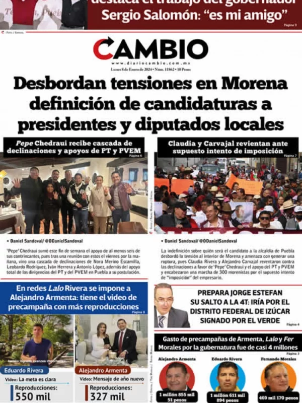 Desbordan tensiones en Morena definición de candidaturas a presidentes y diputados locales