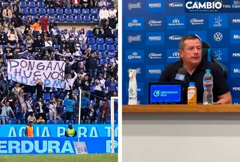 Aficionados critícan al Club Puebla en la derrota ante Querétaro.