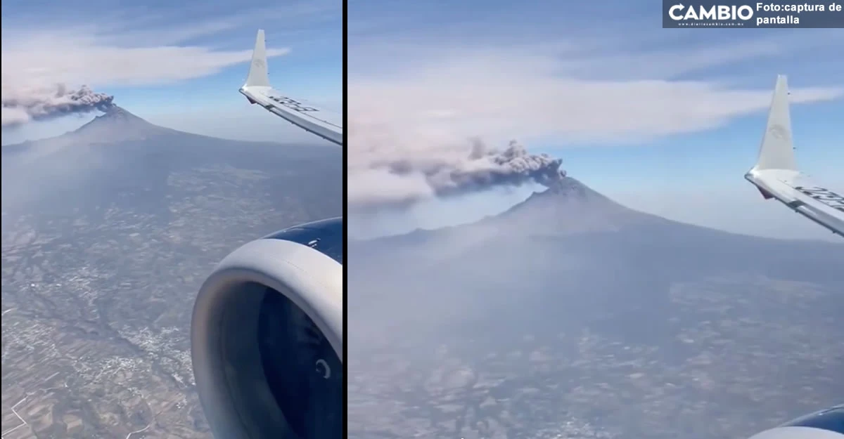 WOW: así se ve el Popocatépetl desde las alturas (VIDEO)