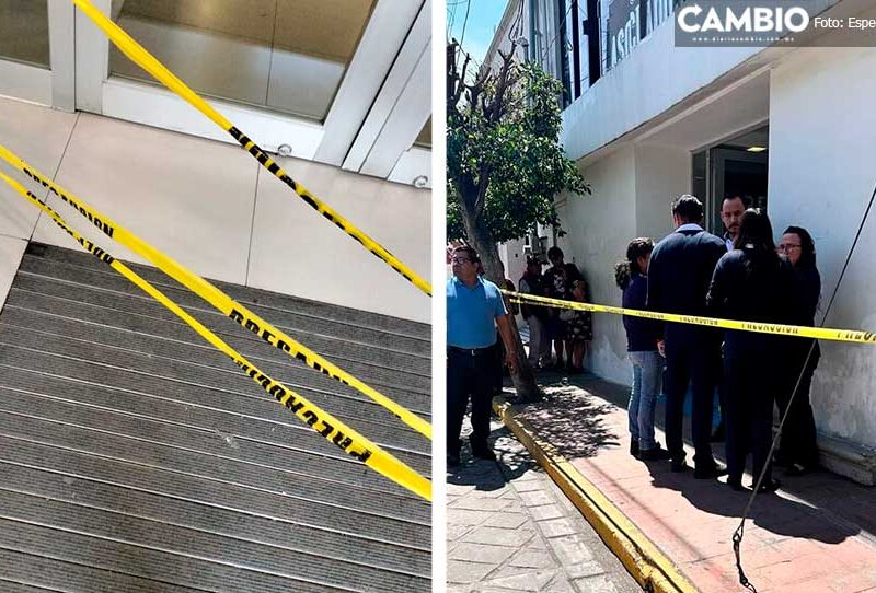 Durante el asalto a un cuentahabiente en pleno centro de Huejotzingo, un hombre que se desempeñaba como escolta perdió la vida