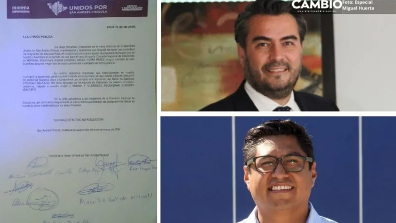 Morenos de base rechazan a Huepa y a Víctor Correau para San Andrés Cholula