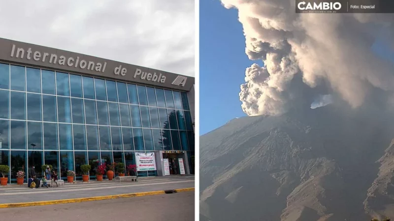 ¡Atención! Suspenden de nuevo vuelos en aeropuerto Hermanos Serdán de Puebla por caída de ceniza