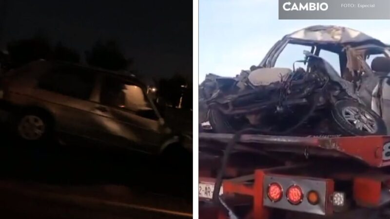 Fuerte choque en la autopista Puebla-Orizaba deja un abuelito muerto