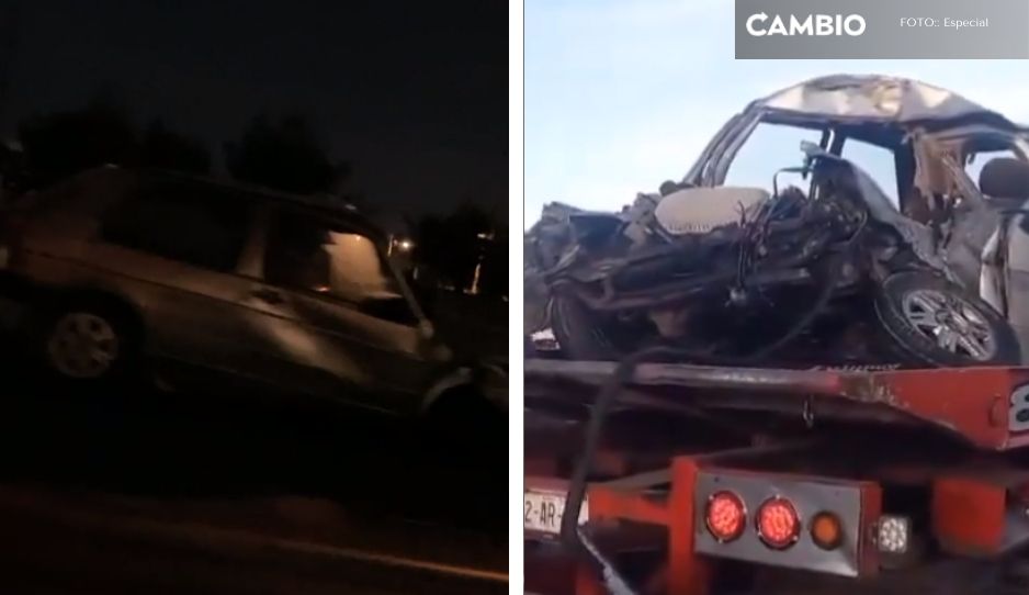 Fuerte choque en la autopista Puebla-Orizaba deja un abuelito muerto