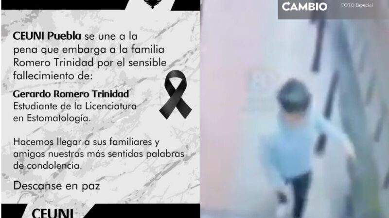 Lamenta CEUNI muerte de Gerardo, alumno que se quitó la vida en el Barrio de Santiago
