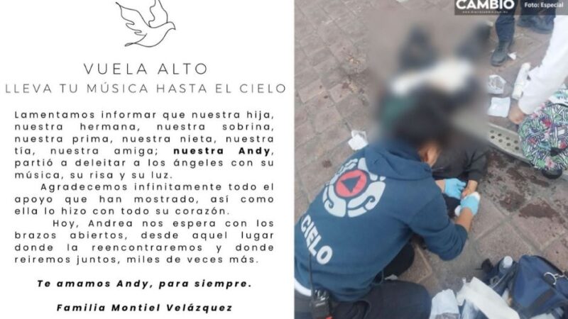 Andrea, estudiante de la BUAP arrollada por conductor ebrio, falleció tras un mes hospitalizada