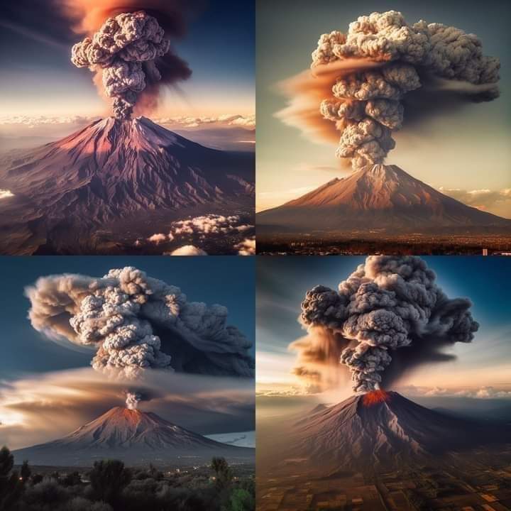 Simulación de IA de erupciones del Popocatépetl