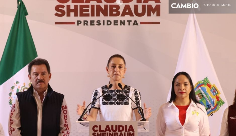 Nacho Mier y Liz Sánchez acompañan a Sheinbaum en la gira por Tehuacán